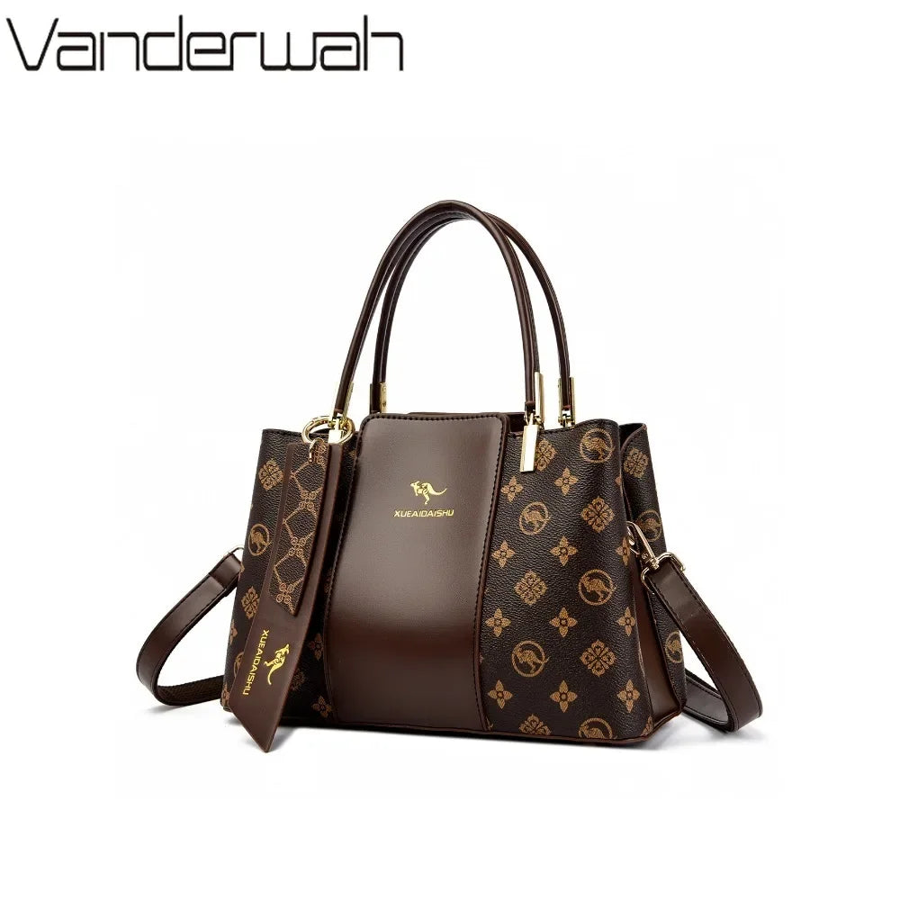 Genuine Brand Sac Leather Luxury Handbags Women Bags Designer Handbags High Quality Ladies Shoulder Hand Bags for Women 3 layers