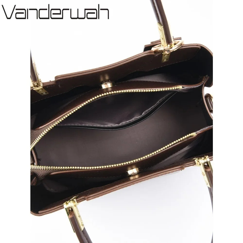 Genuine Brand Sac Leather Luxury Handbags Women Bags Designer Handbags High Quality Ladies Shoulder Hand Bags for Women 3 layers